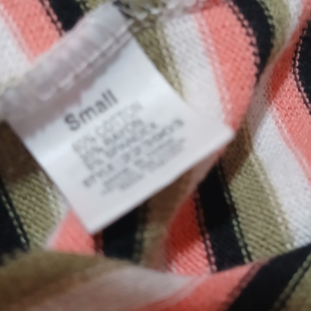 Poof! Multicolor Striped Hoodie Size Small - Picture 3 of 5